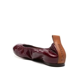 Lanvin Patent Ballet Flat in Burgundy